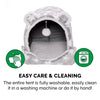 FurHaven Cozy Cave Pet Bed - Fleece & Faux Fur