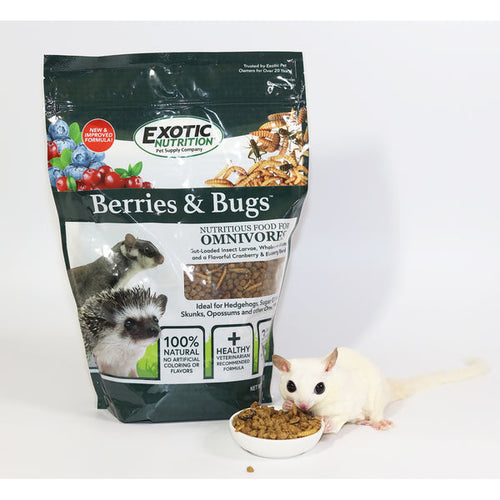 Exotic Nutrition Berries & Bugs Sugar Glider Food & Hedgehog Food (1.5 lb)