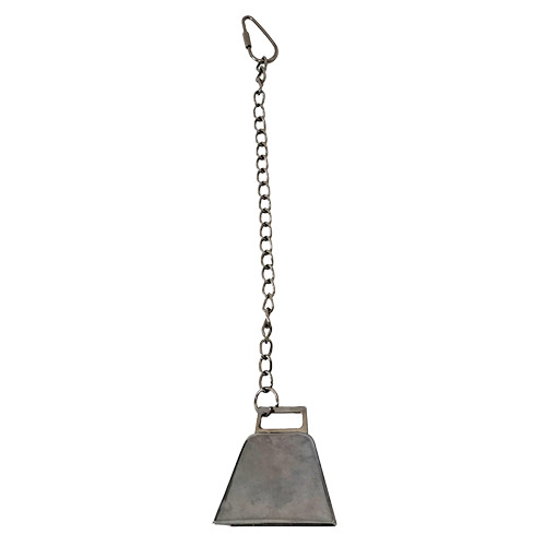 A&E Cage Happy Beaks Silver Bird Bell On Chain Bird Toy (Large)