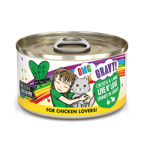 Weruva BFF OMG Gravy Chicken & Lamb Live N' Love Dinner in Gravy Cat Food