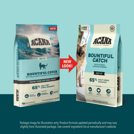 ACANA Bountiful Catch Salmon Catfish and Herring Dry Cat Food (4 Lbs)