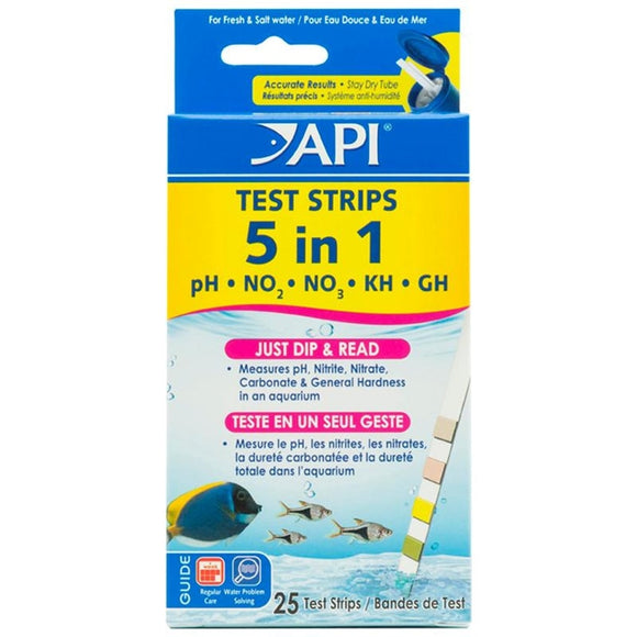 API 5 IN 1 AQUARIUM TEST STRIPS